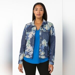 Tribal Floral Womens Lightweight Jacket‎ Size MD Western Cottagecore Farmhouse